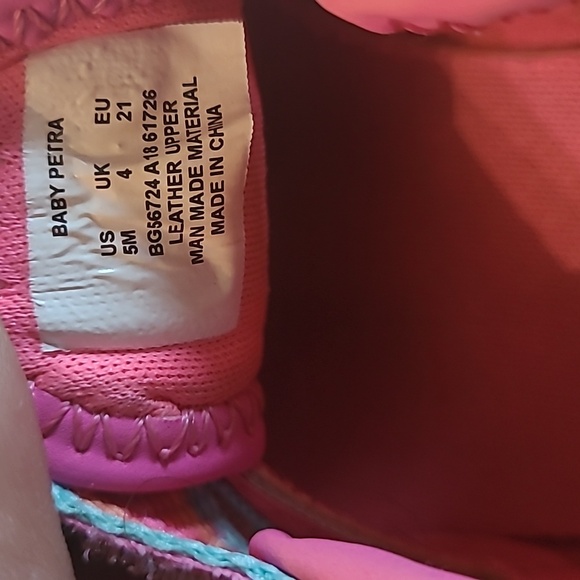 Stride Rite Baby Petra Pink Multi Color Strap Shoe Girls Size 5W - Picture 7 of 7